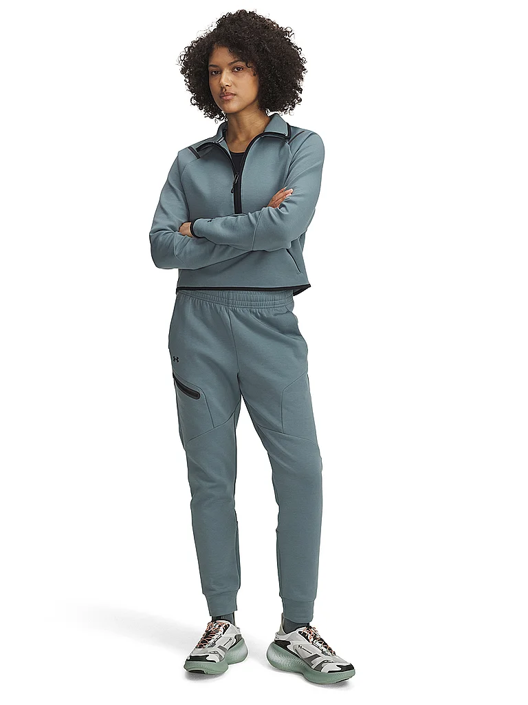 UNDER ARMOUR Damen Jogginghose UA Unstoppable Fleece petrol | S — Bild 3